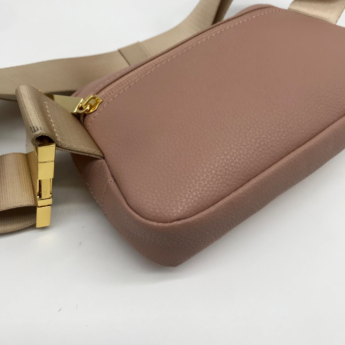 Joy Mangano Rose Gold Faux Leathet Waist Bag
