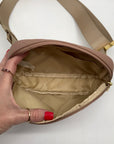 Joy Mangano Rose Gold Faux Leathet Waist Bag