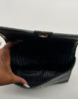 Victoria's Secret Dark Green Faux Leather Shoulder Bag With Wallet