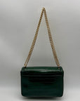 Victoria's Secret Dark Green Faux Leather Shoulder Bag With Wallet