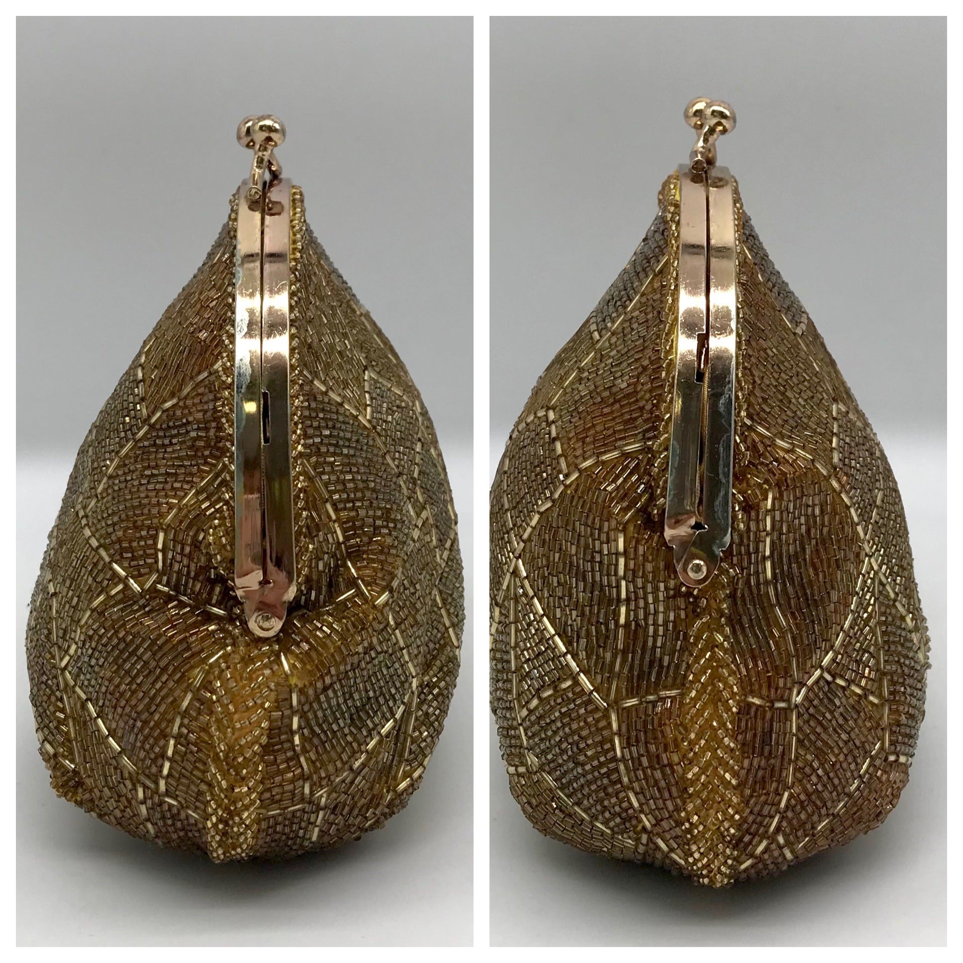 Walborg Gold Beaded Vintage Evening Bag Clutch