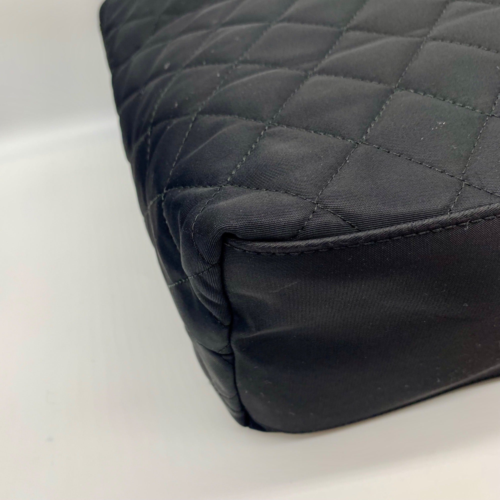 Calvin Klein Black Quilted Nylon Tote Bag