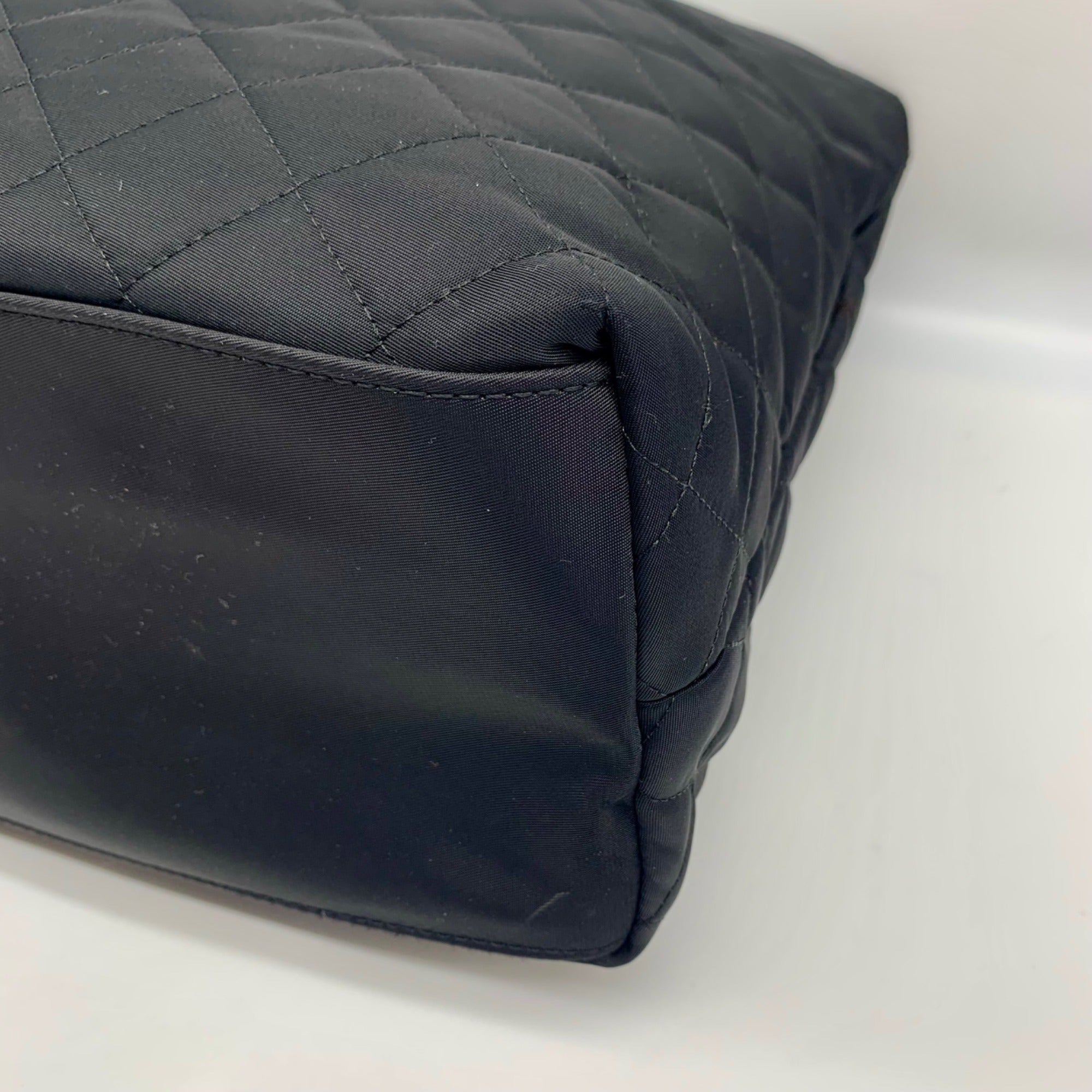 Calvin Klein Black Quilted Nylon Tote Bag
