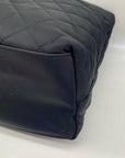 Calvin Klein Black Quilted Nylon Tote Bag