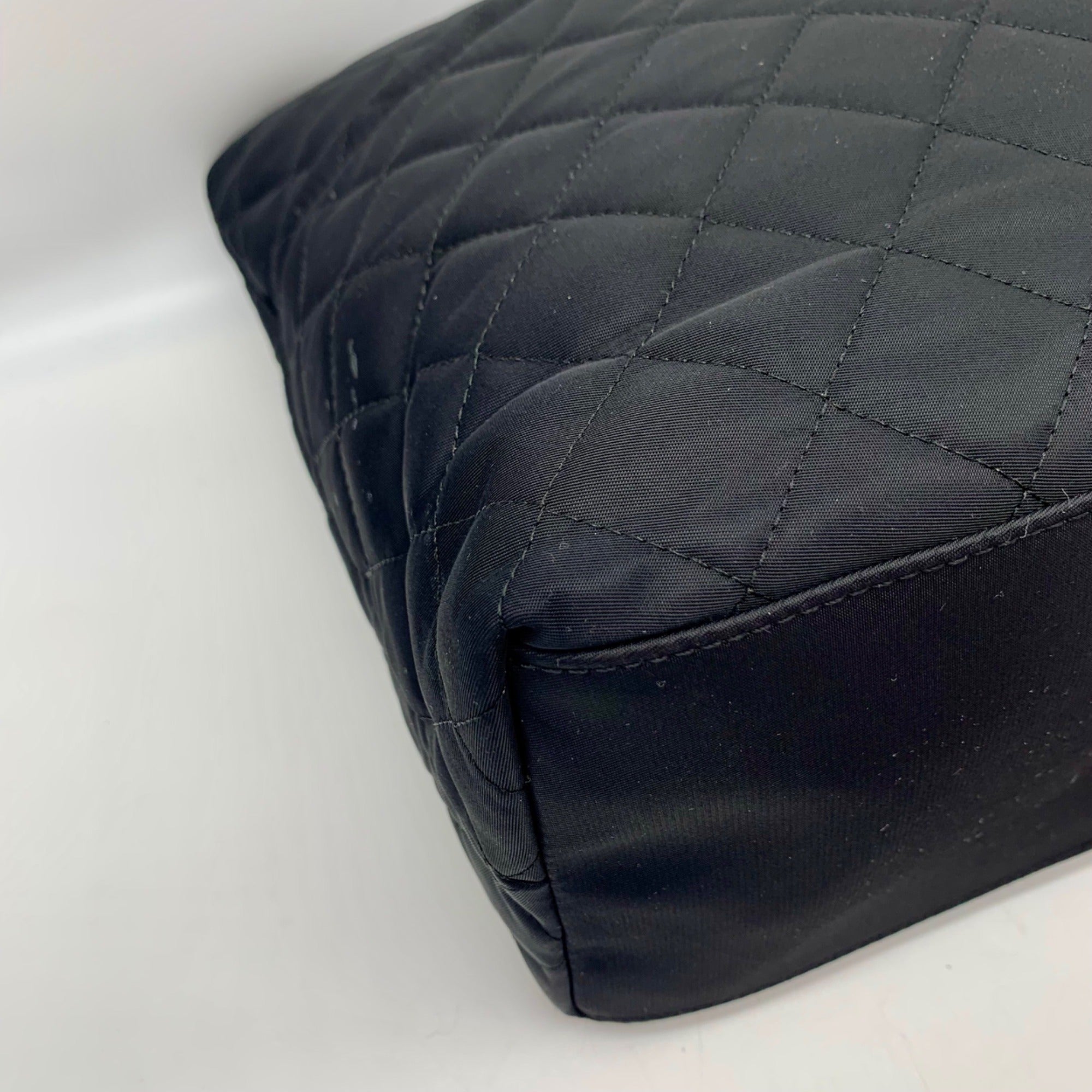 Calvin Klein Black Quilted Nylon Tote Bag