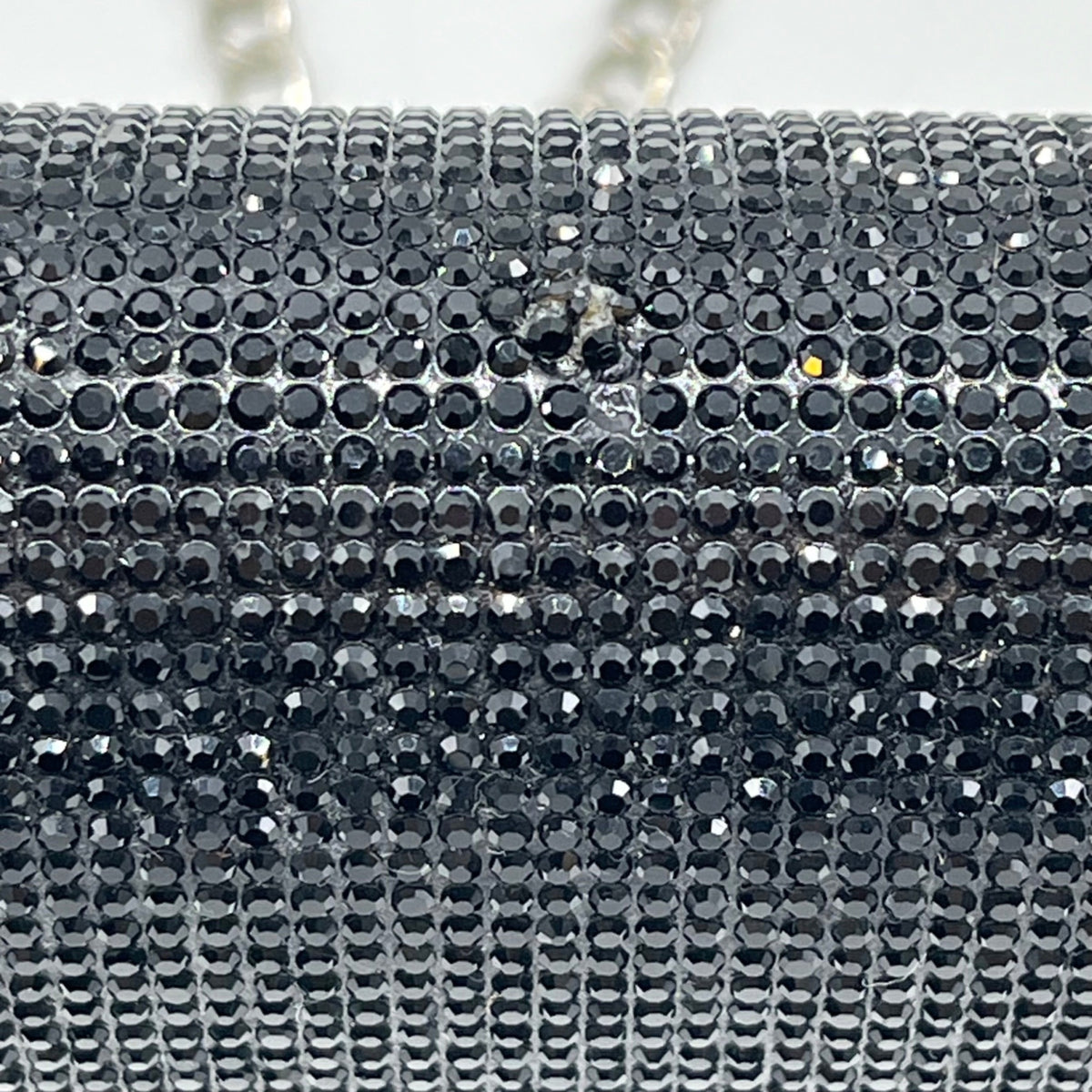 Nina Black Rhinestone Embellished Evening Clutch