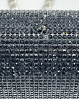 Nina Black Rhinestone Embellished Evening Clutch