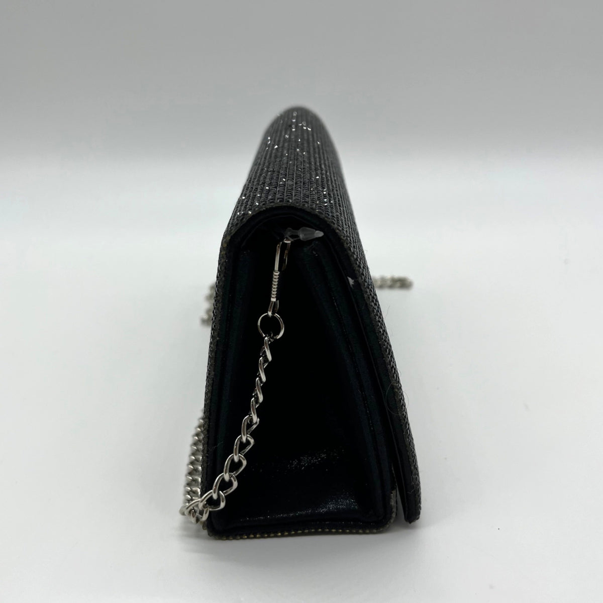 Nina Black Rhinestone Embellished Evening Clutch