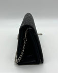 Nina Black Rhinestone Embellished Evening Clutch