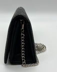 Nina Black Rhinestone Embellished Evening Clutch