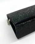 Nina Black Rhinestone Embellished Evening Clutch