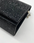 Nina Black Rhinestone Embellished Evening Clutch