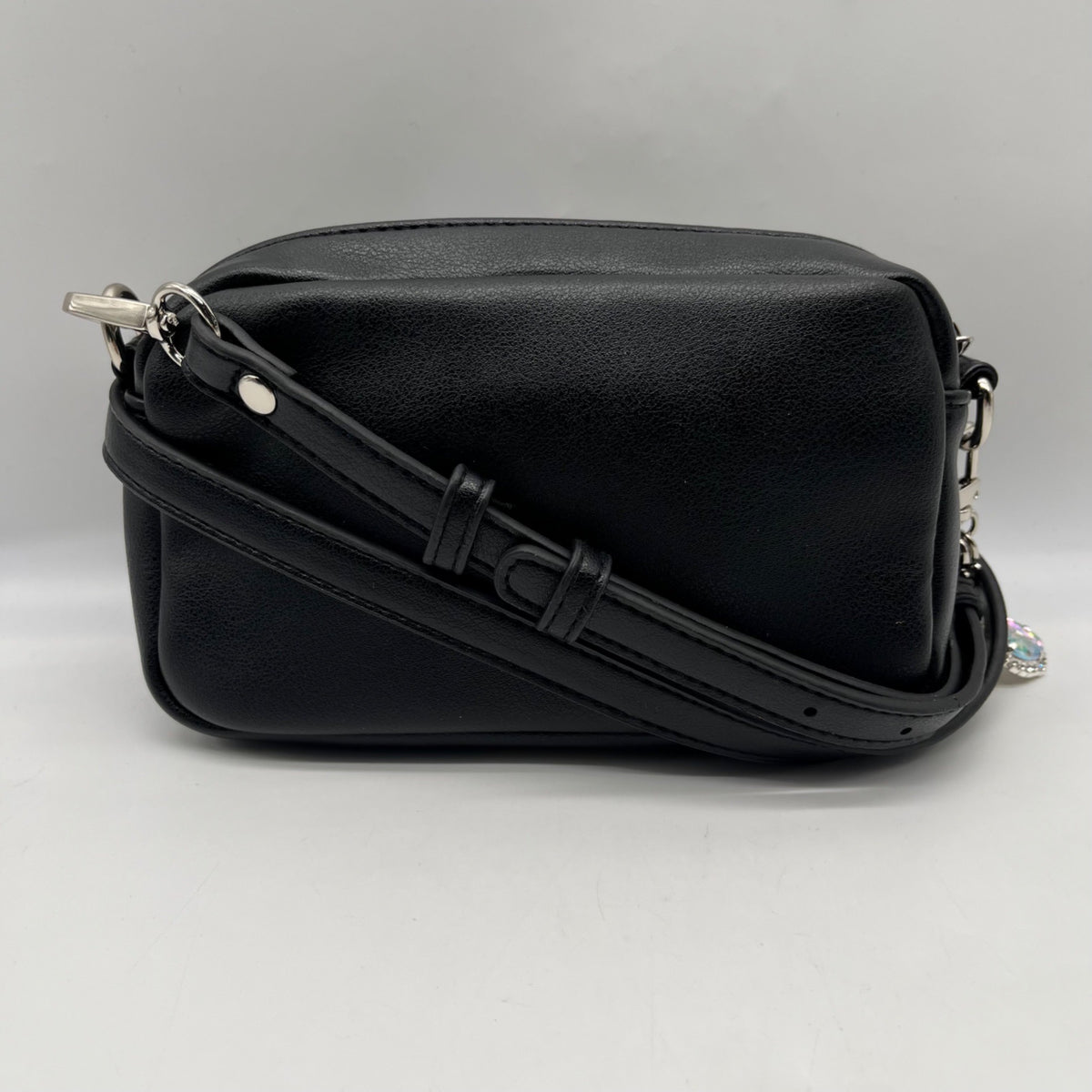 Madden Girl Black Faux Leather Crossbody Bag