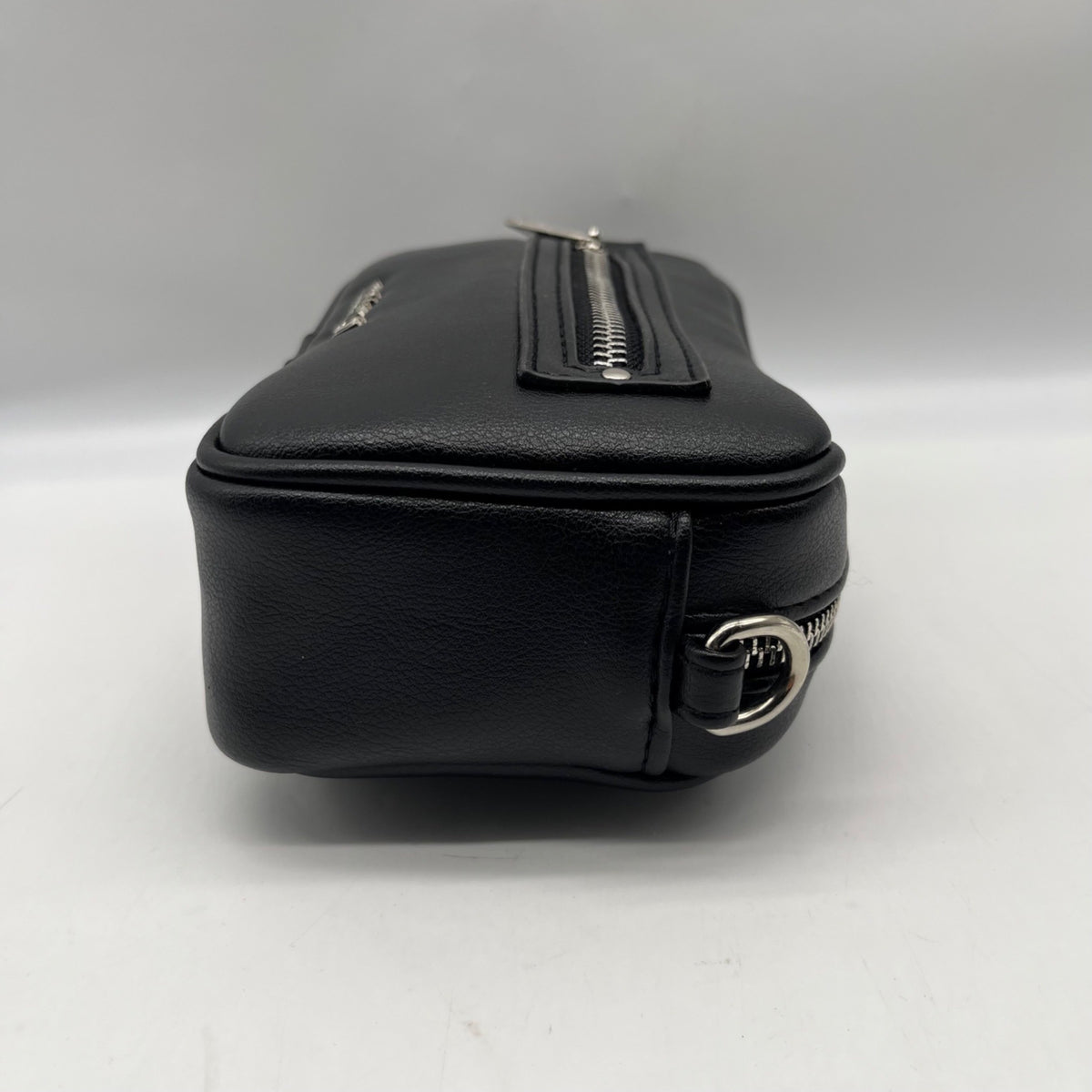 Madden Girl Black Faux Leather Crossbody Bag