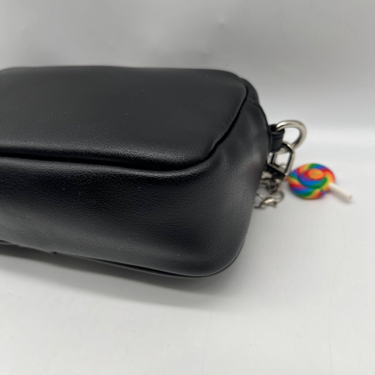 Madden Girl Black Faux Leather Crossbody Bag