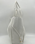 On 34th Jyyll Large White Faux Leather Solid Tote with Removable Pouch
