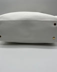 On 34th Jyyll Large White Faux Leather Solid Tote with Removable Pouch