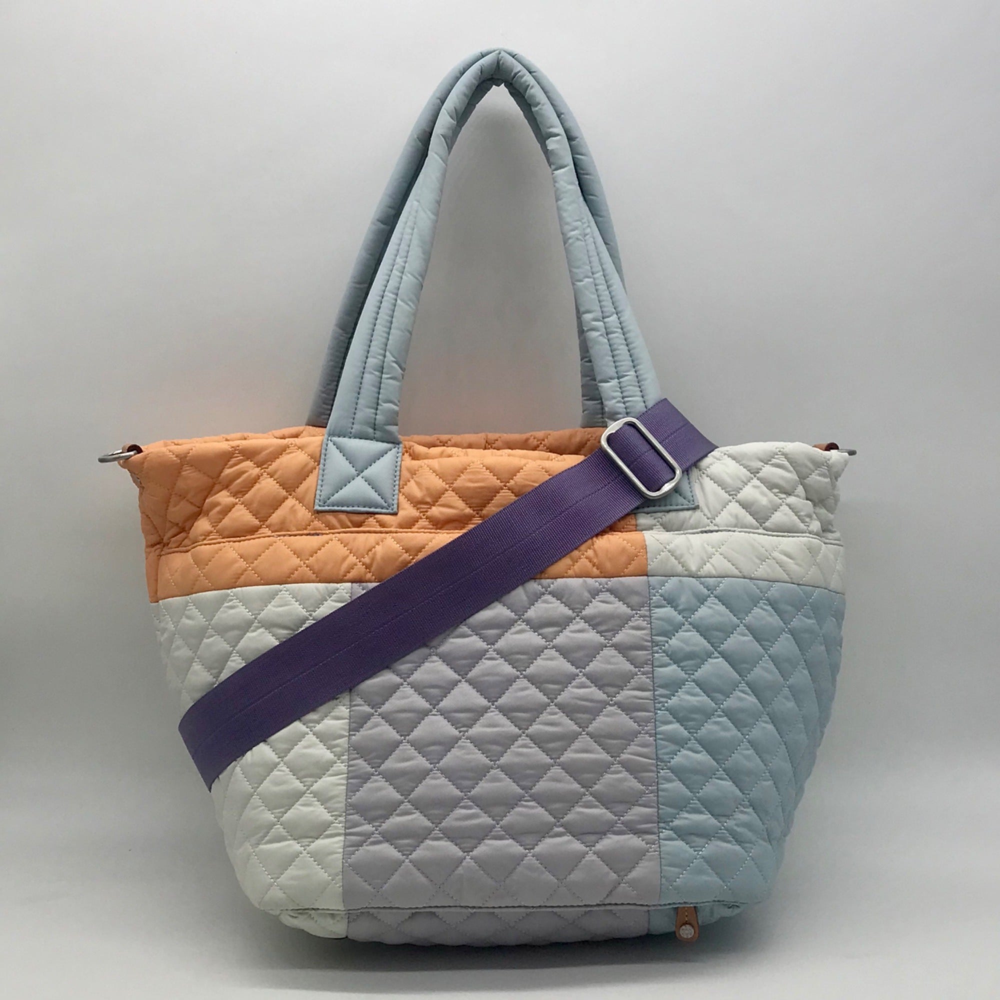 MZ Wallace Pastel Color-Block Nylon Deluxe Tote Bag