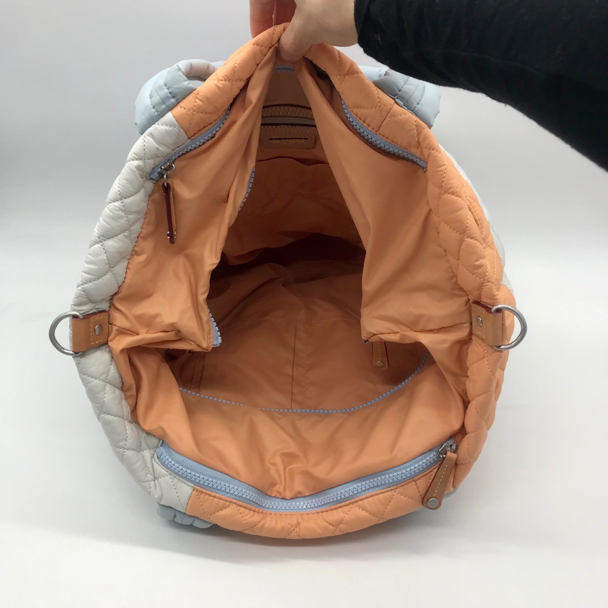 MZ Wallace Pastel Color-Block Nylon Deluxe Tote Bag