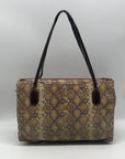 HOBO Friar Leather Python Embossed Shoulder Bag