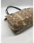 HOBO Friar Leather Python Embossed Shoulder Bag