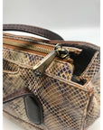 HOBO Friar Leather Python Embossed Shoulder Bag