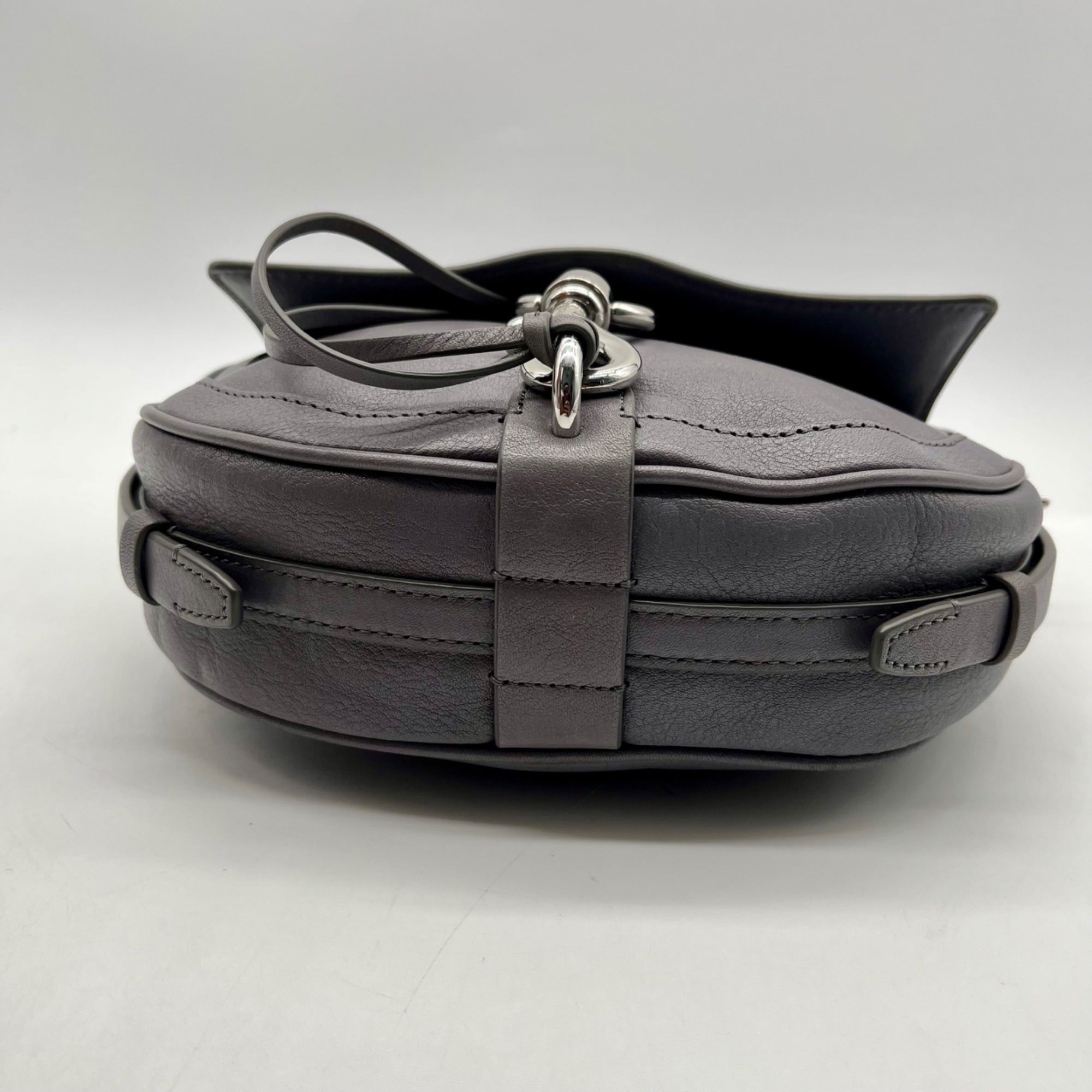 Rebecca Minkoff Grey Leather Megan Saddle Bag