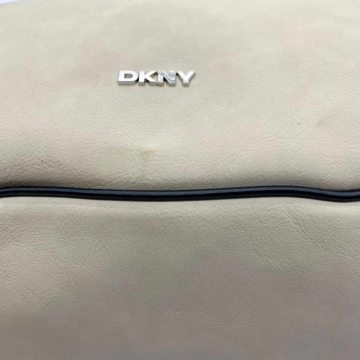 DKNY Light Grey Faux Leather Shoulder Bag