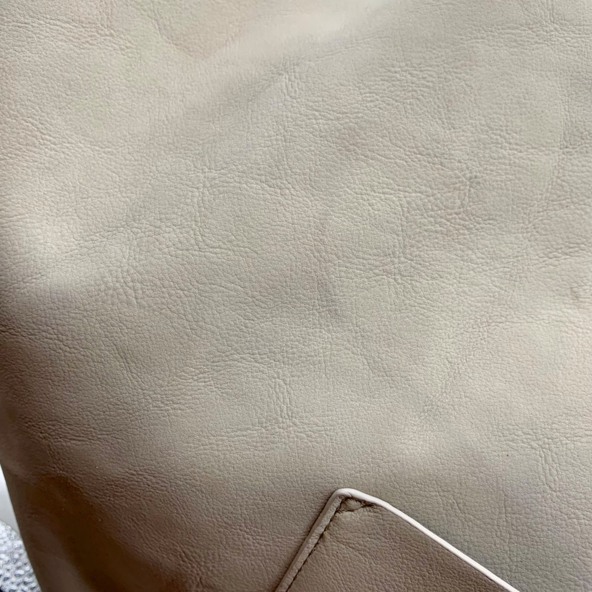 DKNY Light Grey Faux Leather Shoulder Bag