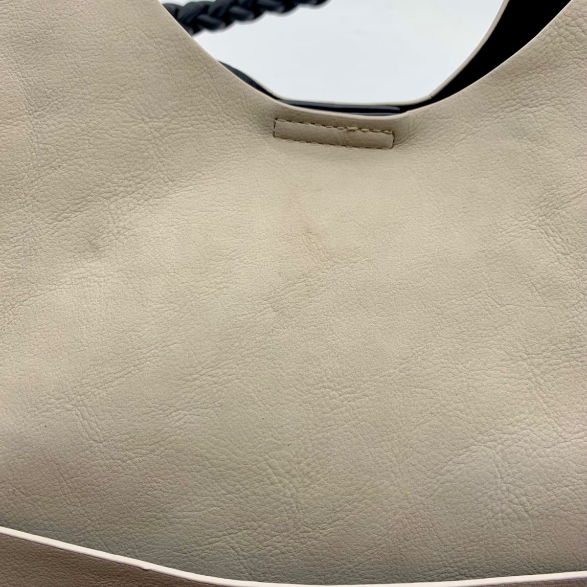 DKNY Light Grey Faux Leather Shoulder Bag