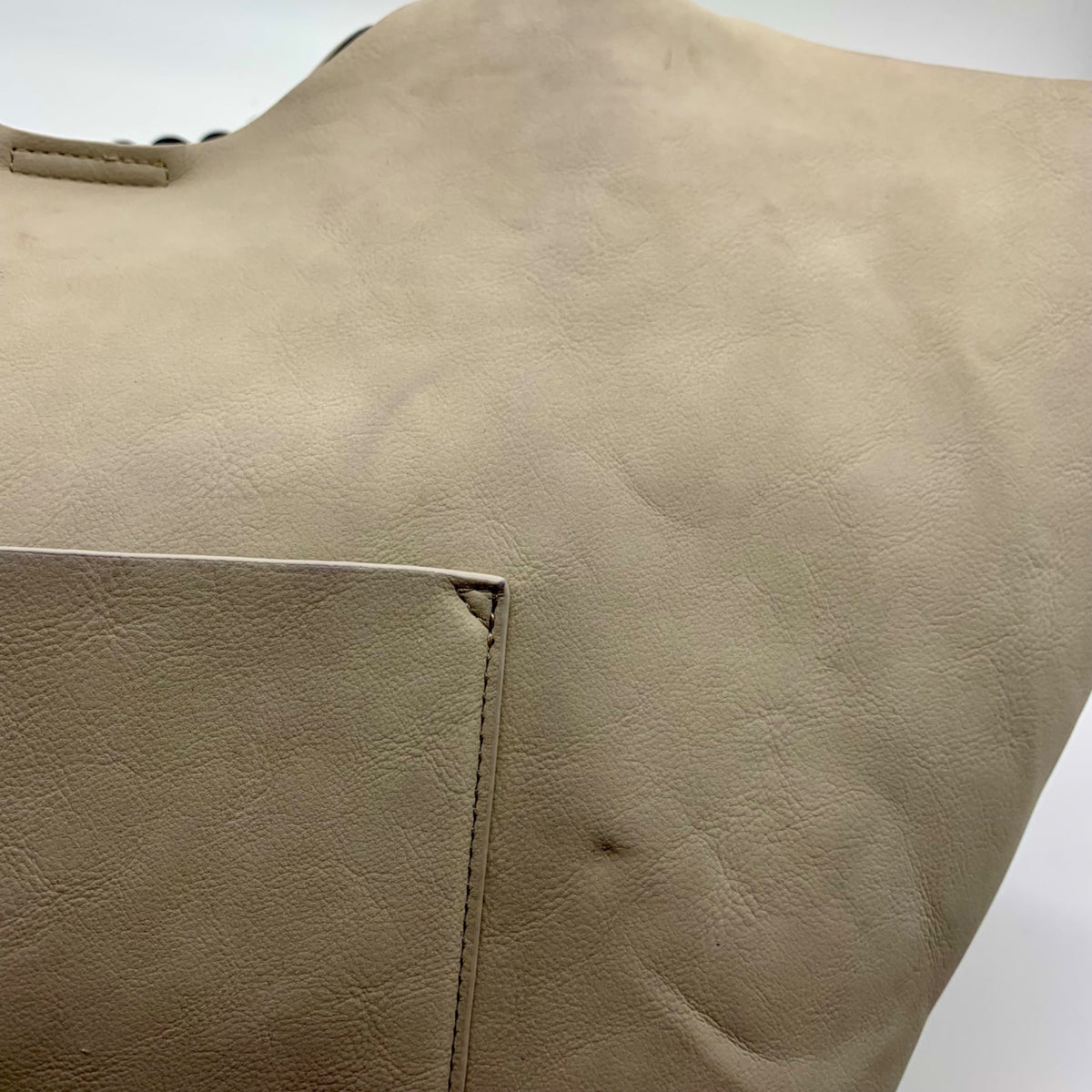 DKNY Light Grey Faux Leather Shoulder Bag