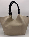 DKNY Light Grey Faux Leather Shoulder Bag