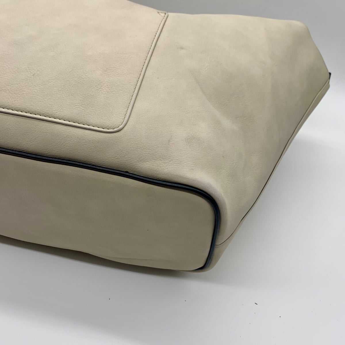 DKNY Light Grey Faux Leather Shoulder Bag