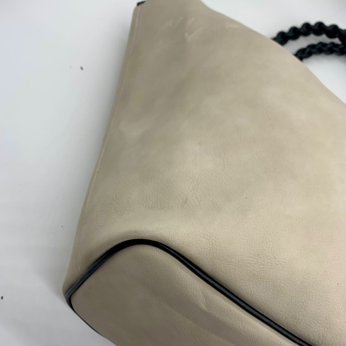 DKNY Light Grey Faux Leather Shoulder Bag