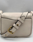 Coach White Pebbled Leather Tabby Messenger 19 Crossbody CJ846