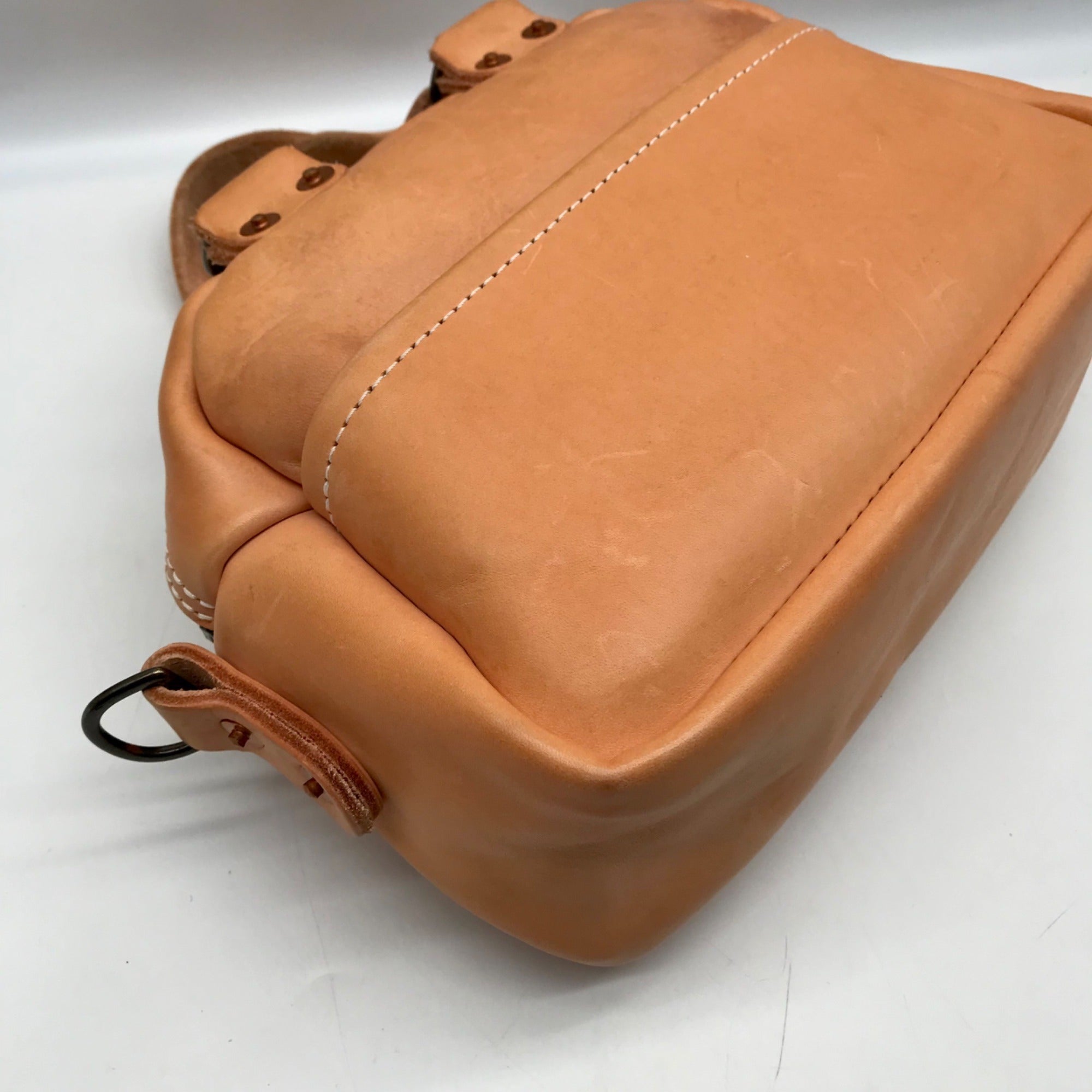 Go Forth Goods Hoffman Carmel Leather Mini Satchel Bag