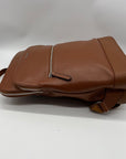 Bostanten Rich Cognac Pebbled Leather Backpack