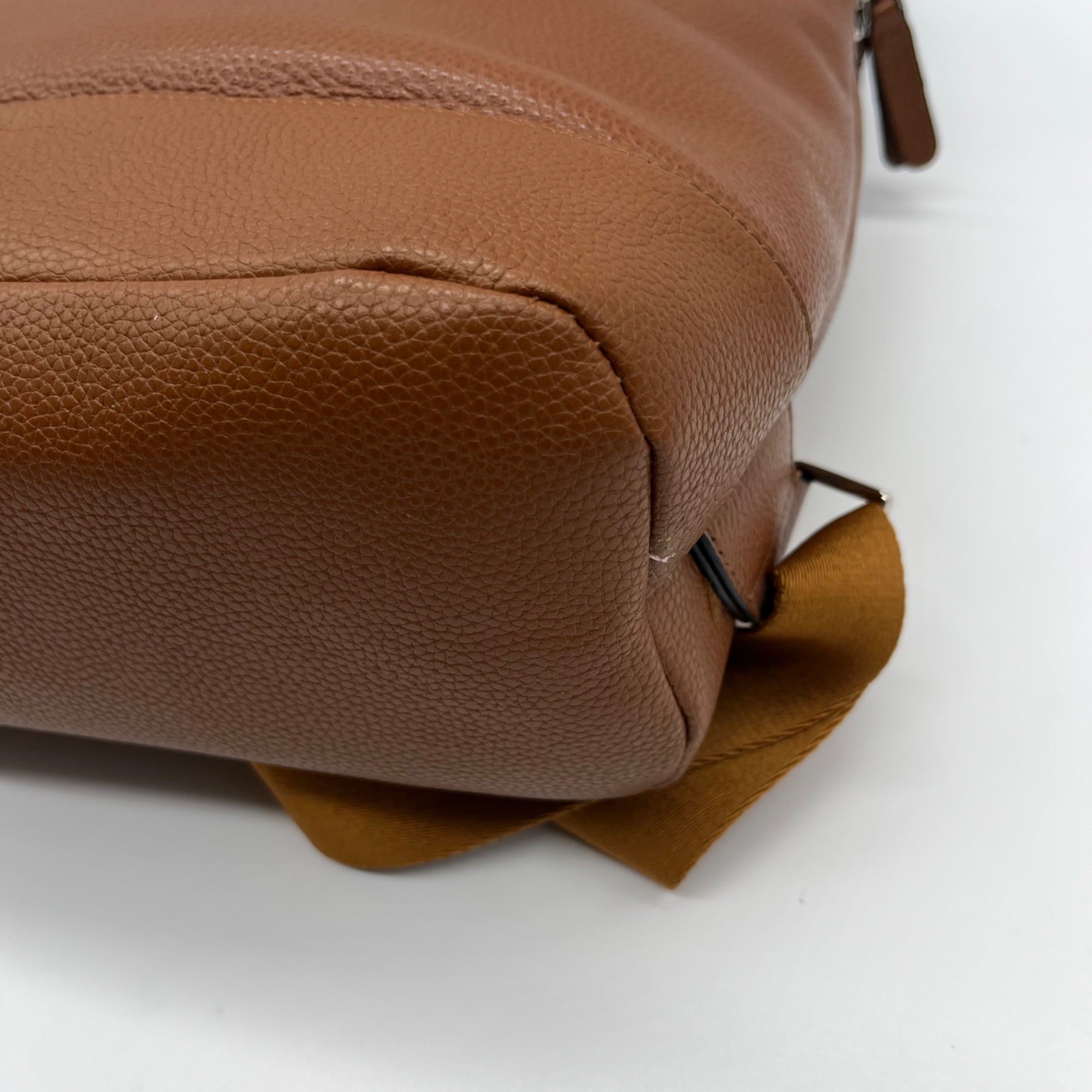 Bostanten Rich Cognac Pebbled Leather Backpack