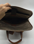 Bostanten Rich Cognac Pebbled Leather Backpack