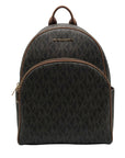 Michael Kors Brown Coated Canvas  Medium Abbey Backpack