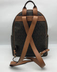 Michael Kors Brown Coated Canvas  Medium Abbey Backpack
