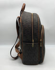 Michael Kors Brown Coated Canvas  Medium Abbey Backpack