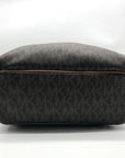 Michael Kors Brown Coated Canvas  Medium Abbey Backpack