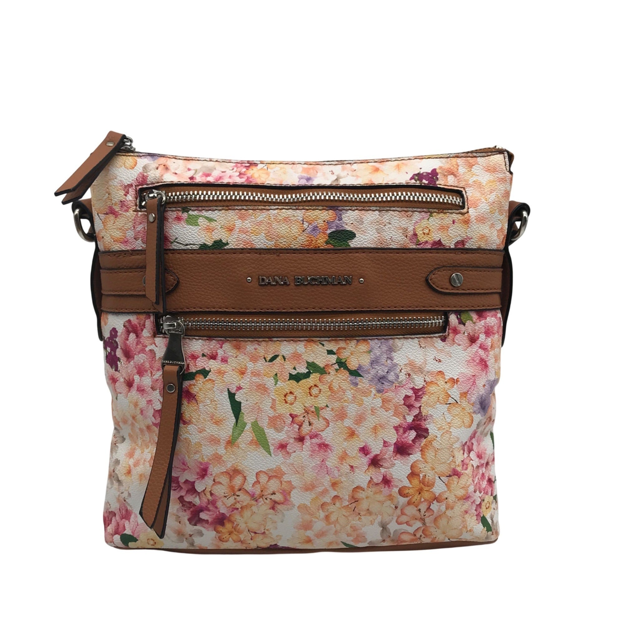 Dana Buchman Tan and Multicolored Everly Crossbody Bag