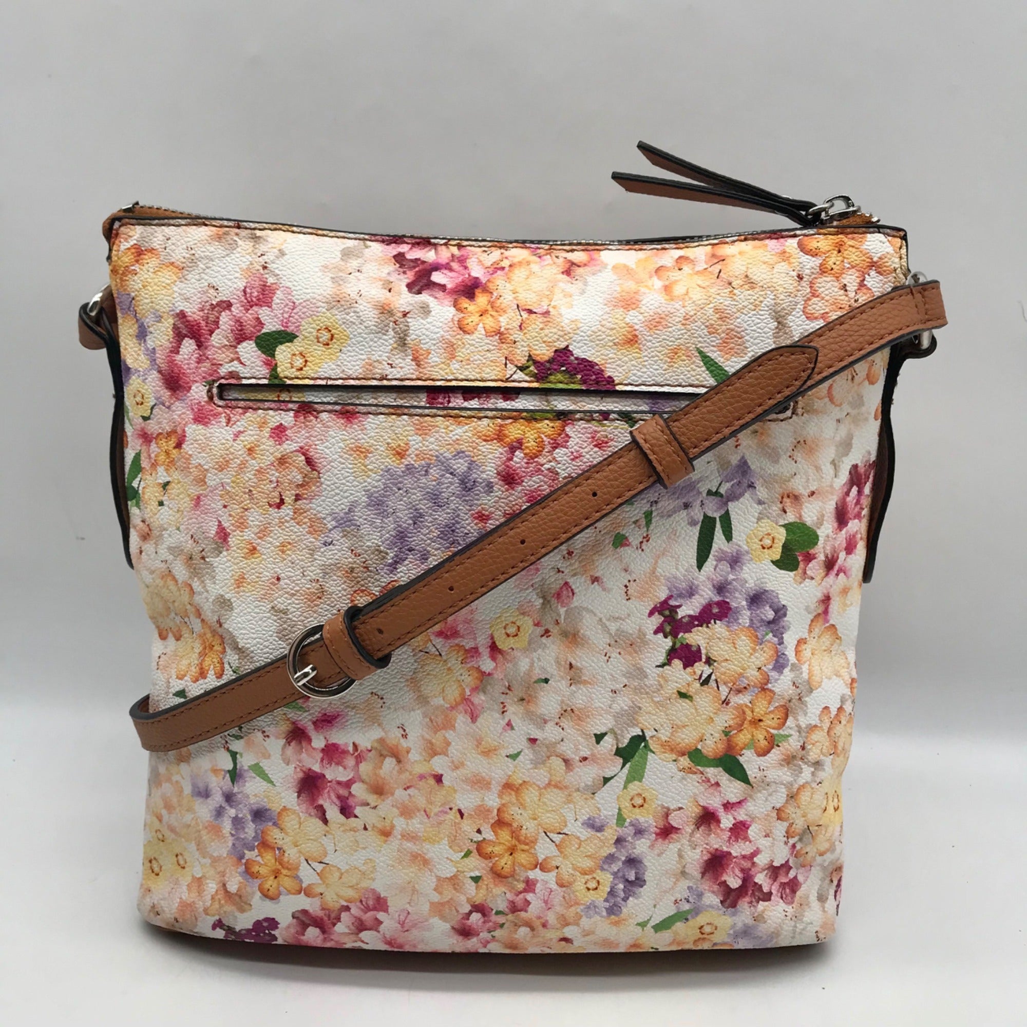 Dana Buchman Tan and Multicolored Everly Crossbody Bag