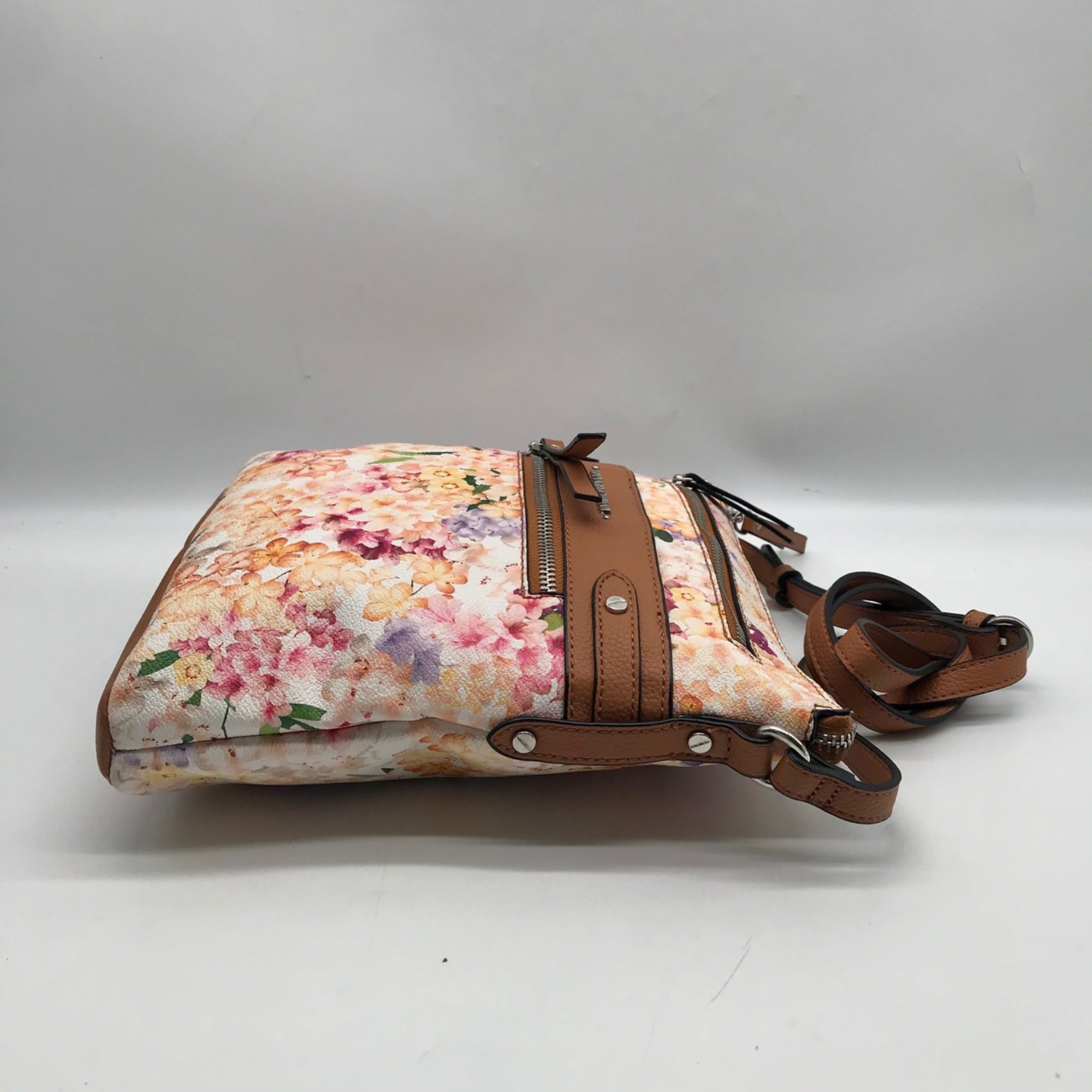 Dana Buchman Tan and Multicolored Everly Crossbody Bag
