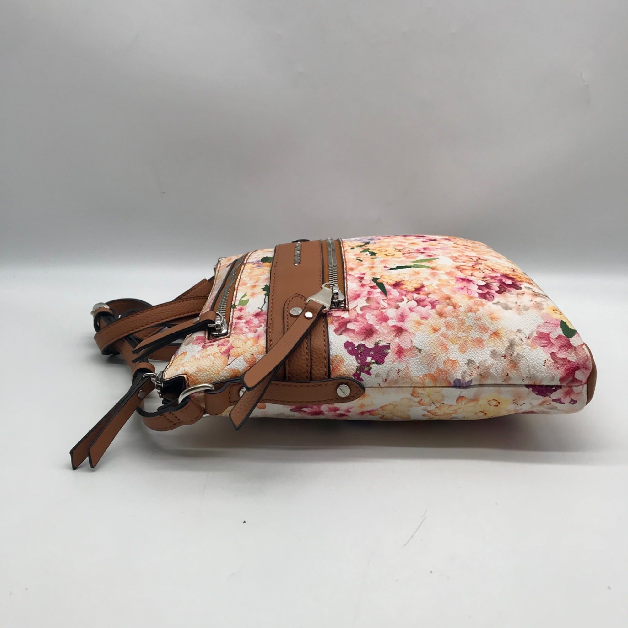Dana Buchman Tan and Multicolored Everly Crossbody Bag