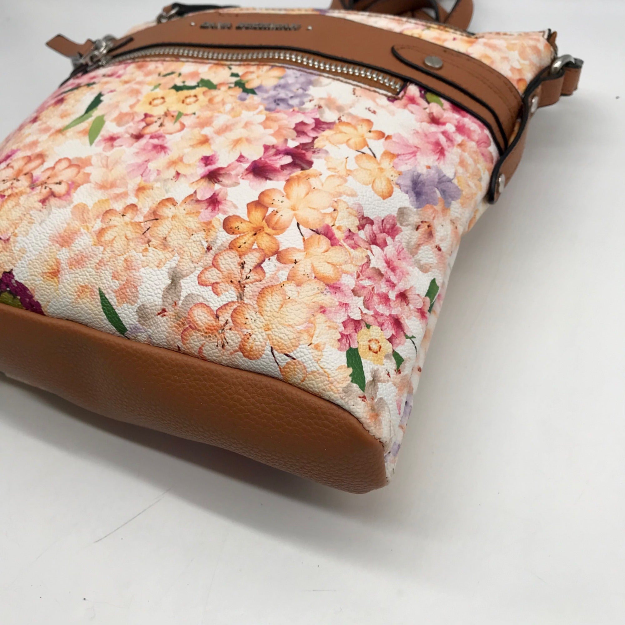 Dana Buchman Tan and Multicolored Everly Crossbody Bag