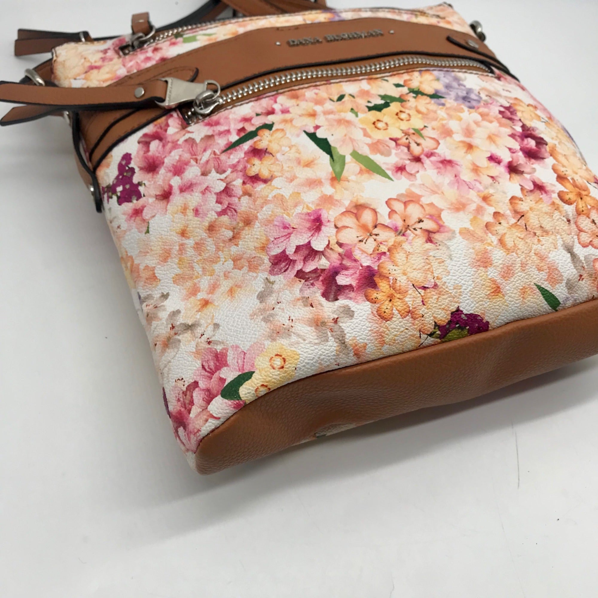 Dana Buchman Tan and Multicolored Everly Crossbody Bag