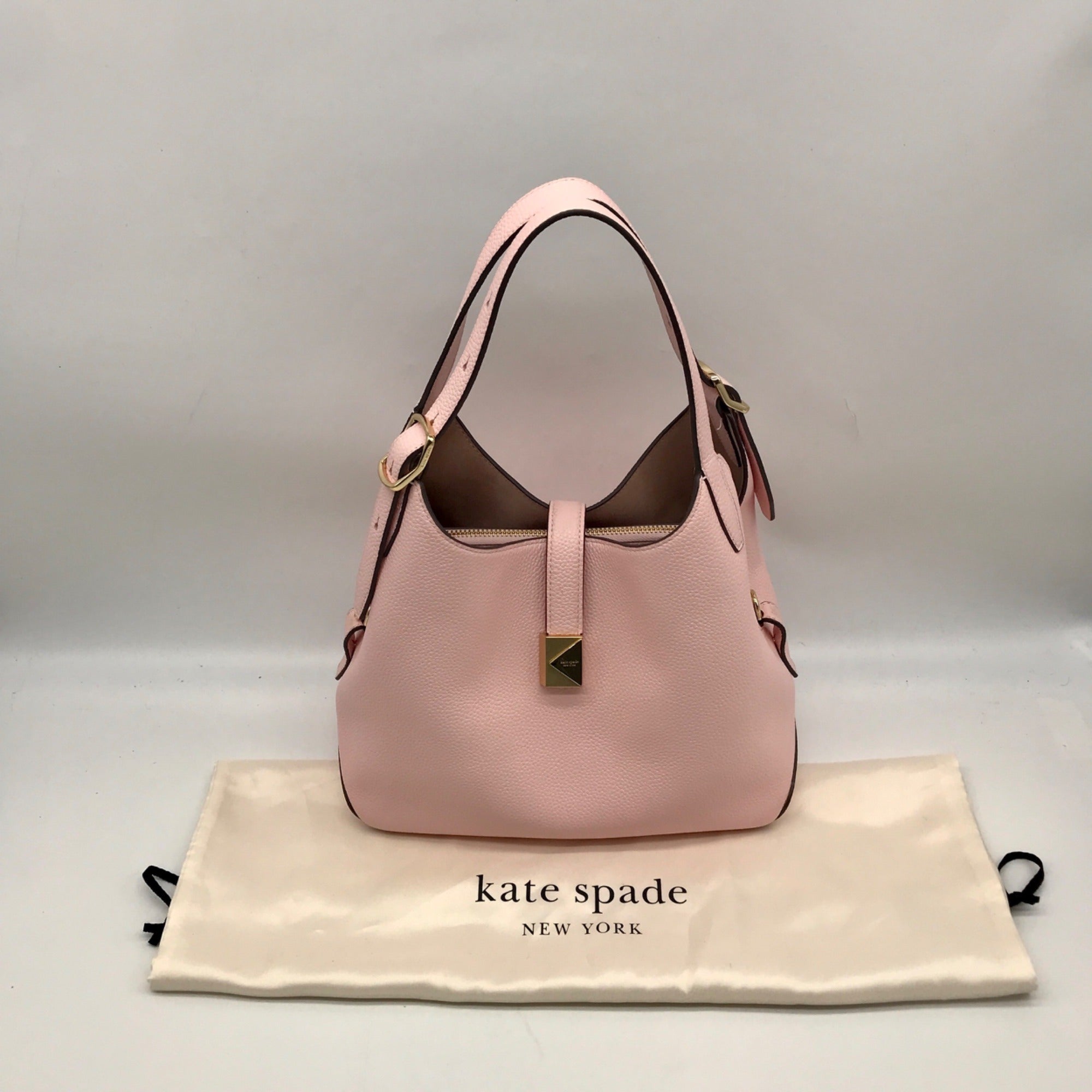 Kate Spade Pink Pebbled Leather Deco Convertible Satchel Bag